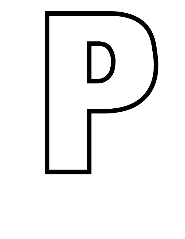 letter p color page
