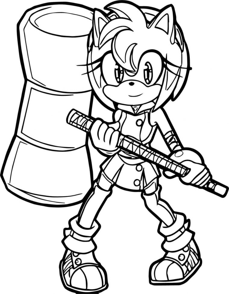 amy sonic the hedgehog coloring pages