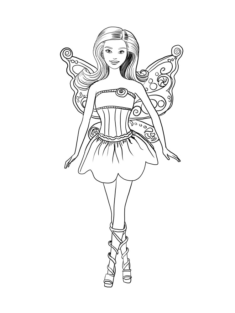 barbie fairy coloring page barbie fairy coloring page