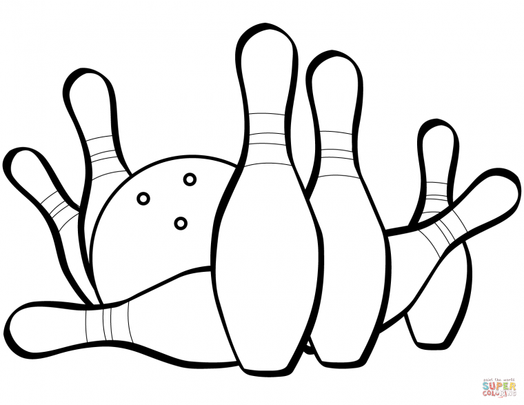 bowling coloring page