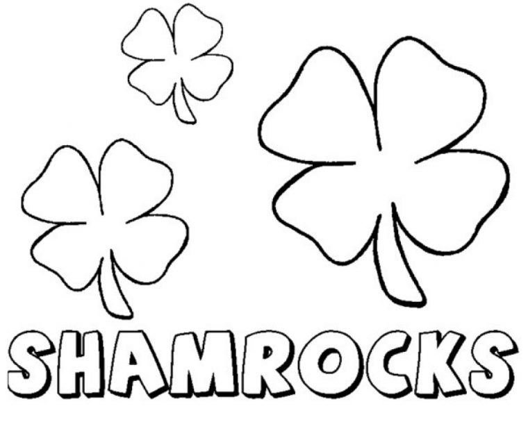 shamrock coloring page free shamrock coloring page free