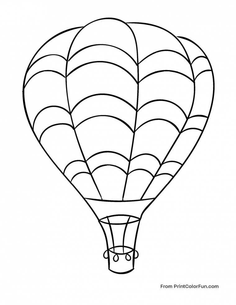 hot air ballon coloring pages
