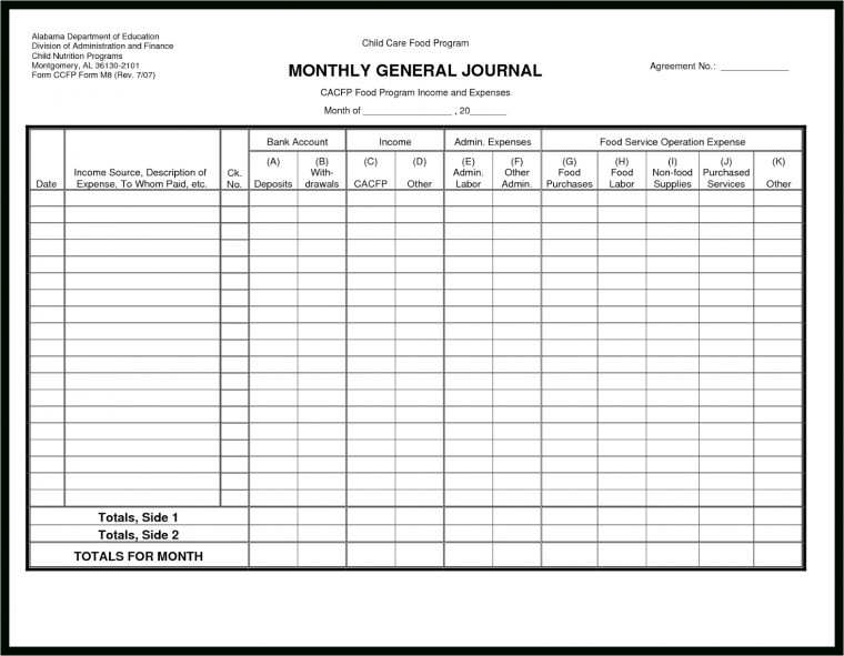 manual bookkeeping template