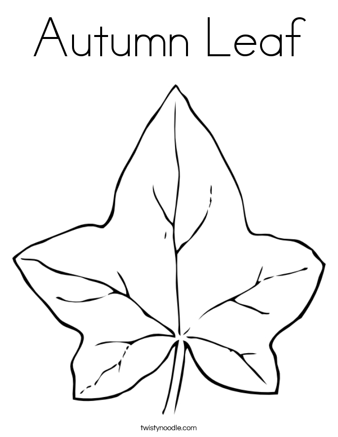 autumn leaf coloring page