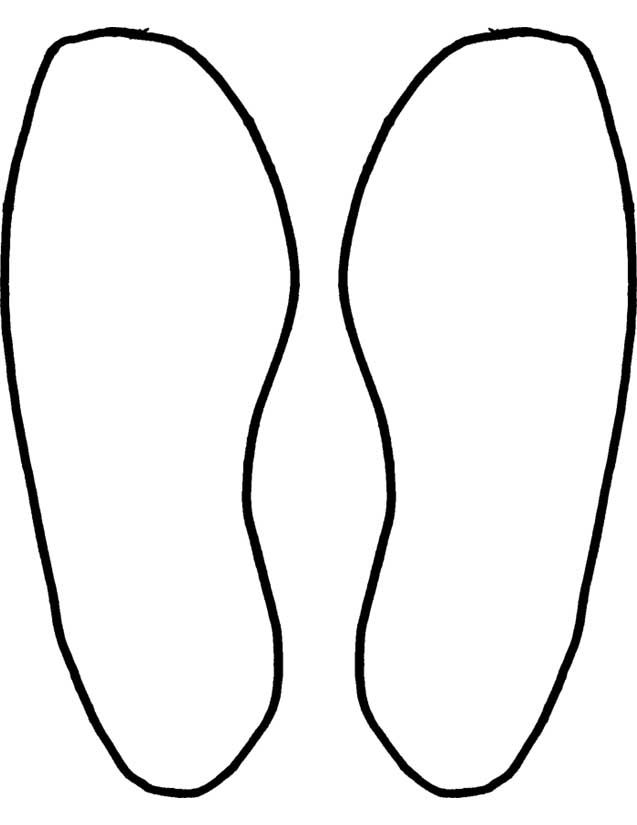 foot coloring page