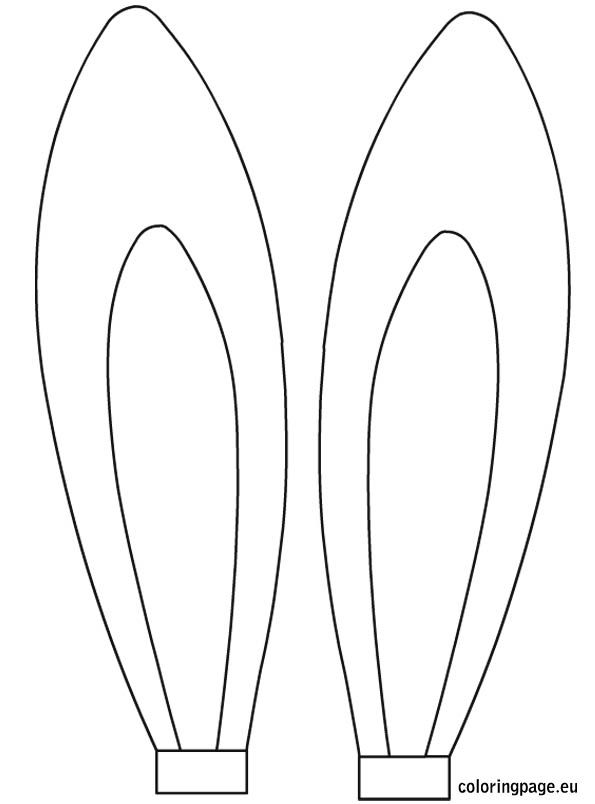 bunny ears coloring page bunny ears coloring page