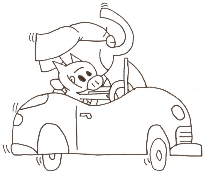 elephant and piggie coloring page
