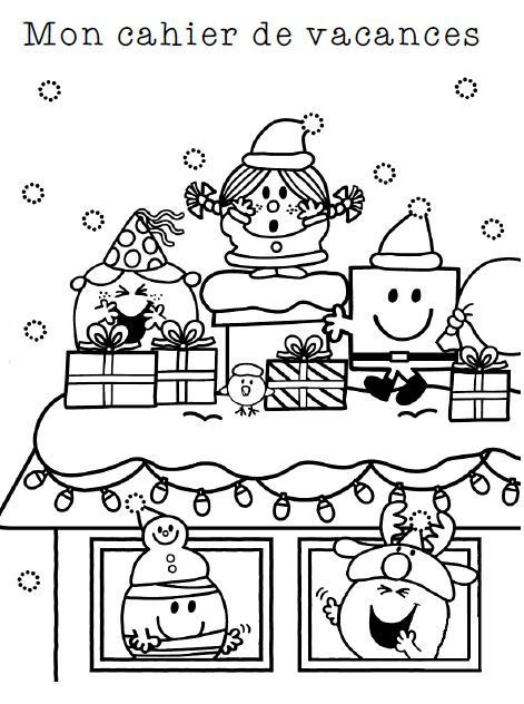 Cahier Des Vacances De Noël | Vacances Noel, Cahier De à Cahier De Coloriage Adulte À Imprimer Pdf