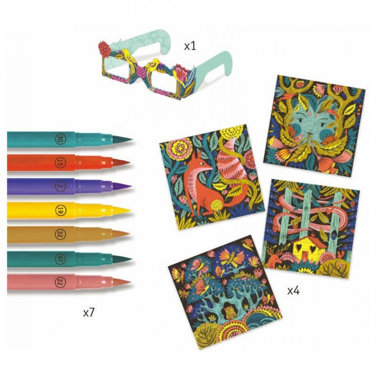 Coffret Coloriage 3D "Forêt Fantastique" Djeco 8652 avec Coffret Coloriage Coffret Coloriage 3D "Forêt Fantastique" Djeco 8652 avec Coffret Coloriage