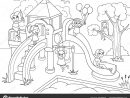 Coloration De L'Aire De Jeux Pour Enfants. Illustration intérieur Jeux Gratuits De Coloriage
