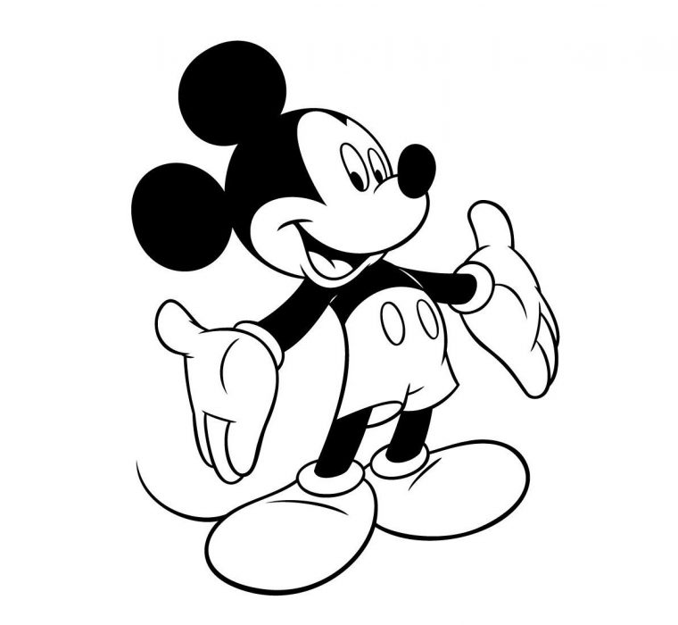 Coloriage À Imprimer Personnages Célèbres Walt Disney à Coloriage Mickey À Imprimer
