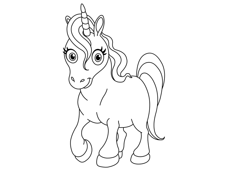 Coloriage À Imprimer : Une Petite Licorne concernant Coloriage Licorne À Imprimer Gratuit