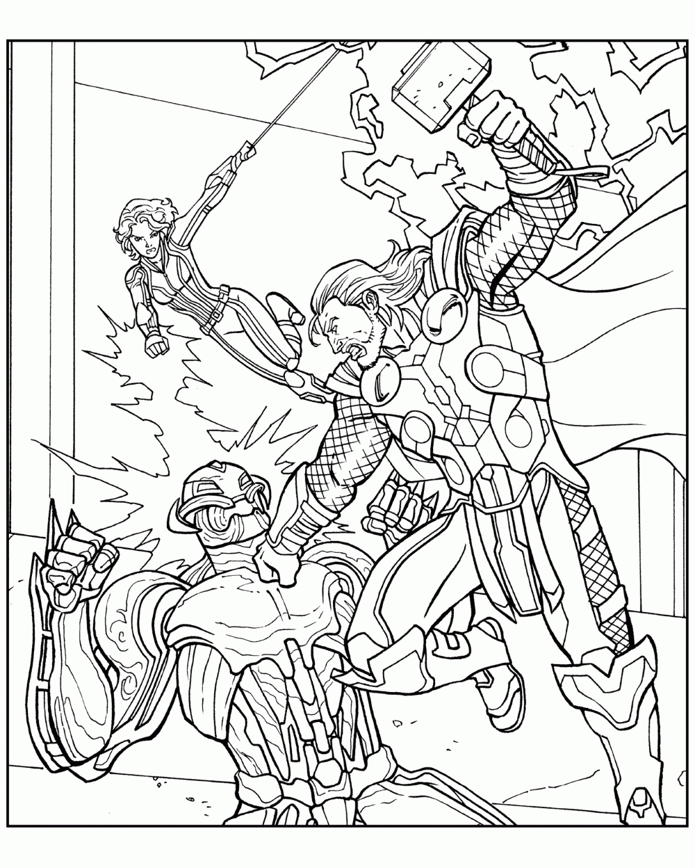 Coloriage - Bataille Avengers avec Coloriage À Imprimer Avengers