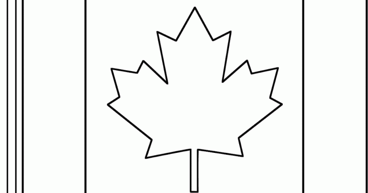 drapeau canada a colorier