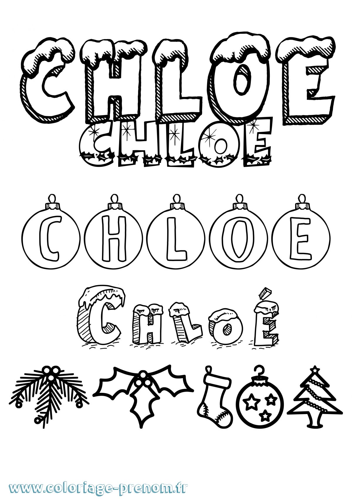 Coloriage Du Prénom Chloé : À Imprimer Ou Télécharger encequiconcerne