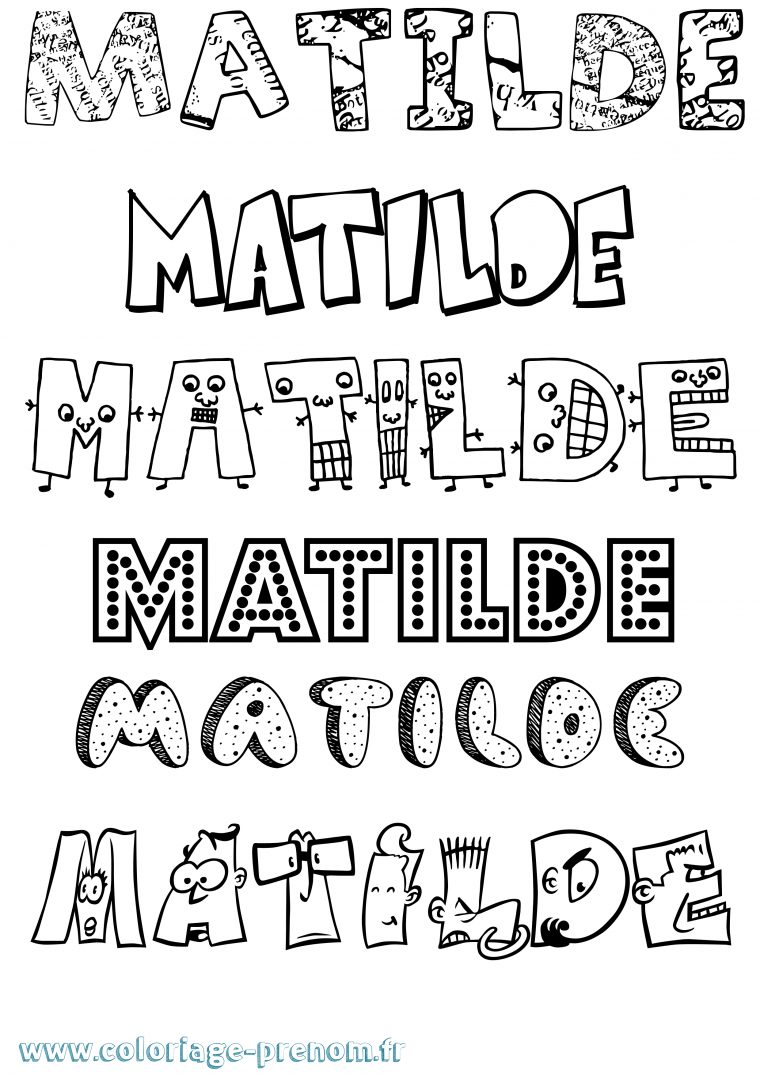 Coloriage Du Prénom Matilde : À Imprimer Ou Télécharger avec Coloriage Prénom À Imprimer