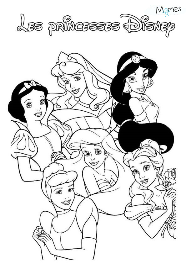Coloriage Les Princesses Disney | Momes pour Jeux Gratuits Coloriage Pour Adulte