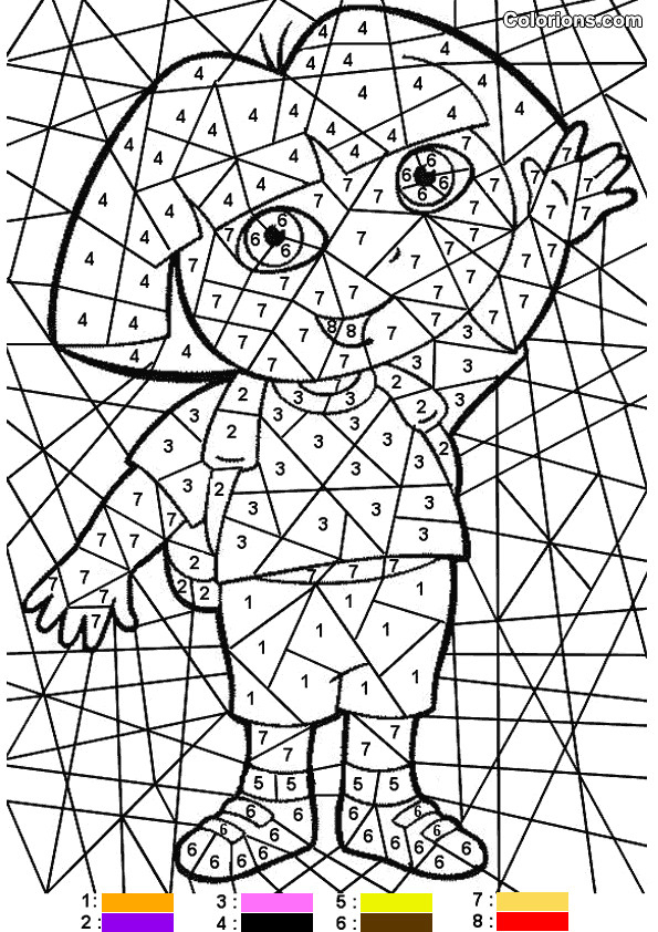 Coloriage Magique Dora Facile Dessin Gratuit À Imprimer pour Coloriage À Imprimer