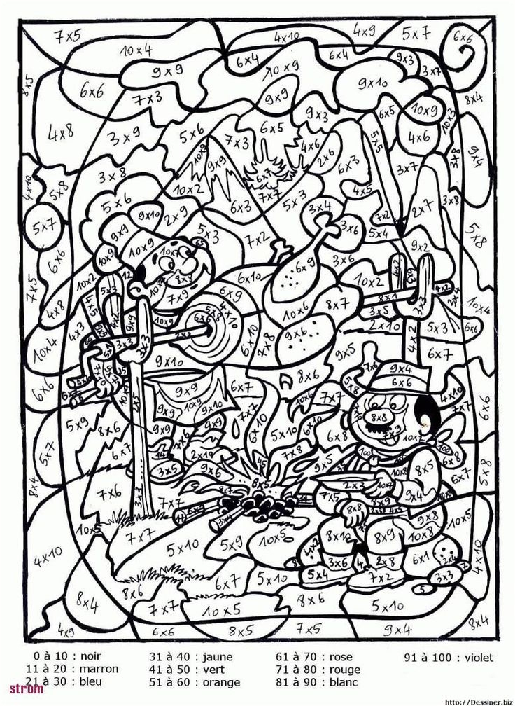 Coloriage Magique Tables De Multiplication Cm2 | Coloriage encequiconcerne Livre Coloriage Numéroté Adulte