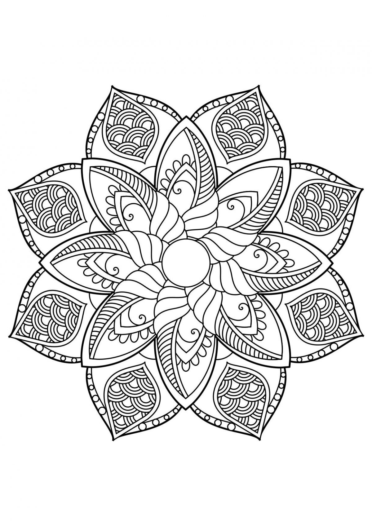 Coloriage Mandala - Coloriages Gratuits À Imprimer dedans Coloriagea