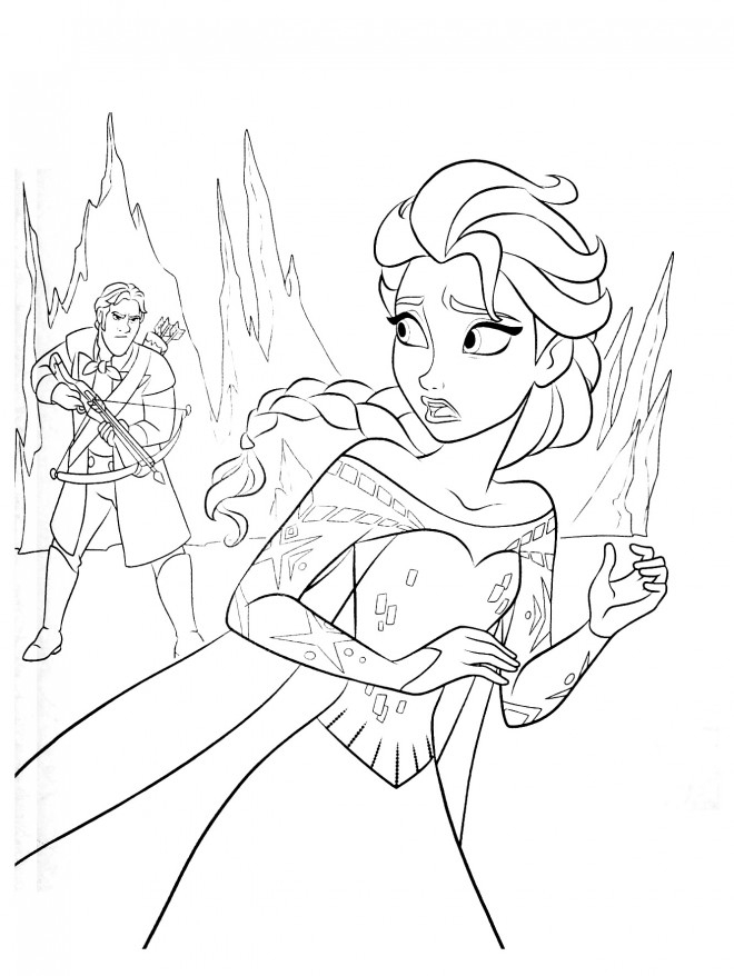 Coloriage Reine Des Neiges Elsa A Peur Dessin Gratuit À avec Coloriage La Reine Des Neiges À Imprimer