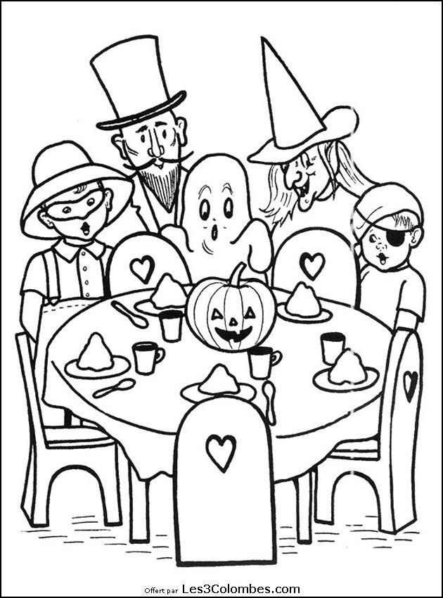 Coloriages Halloween 098 – Coloriage En Ligne Gratuit Pour tout Coloriage Gratuit Enfant