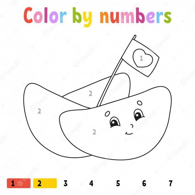 Couleur Par Numéros. Livre De Coloriage Pour Les Enfants pour Jeux De Coloriage Par Numero Gratuit Pour Pc