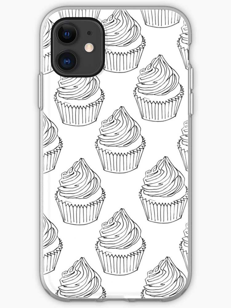 "Cupcake Colouring In Page" Iphone Case & Cover By avec Coloriage Téléphone