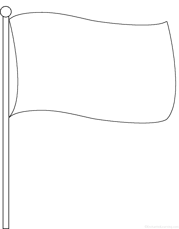 blank flag coloring page