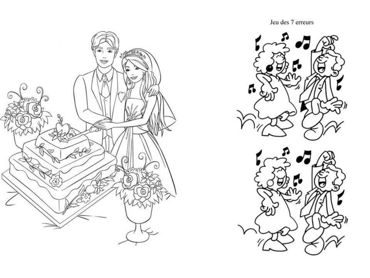 Diy Livret De Coloriage Mariage - Mamour49 | Coloriage tout Set De Table Coloriage Mariage