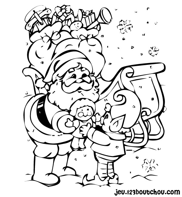 Enfants Noël Et La Fête Noel avec Coloriage Gratuit Enfant