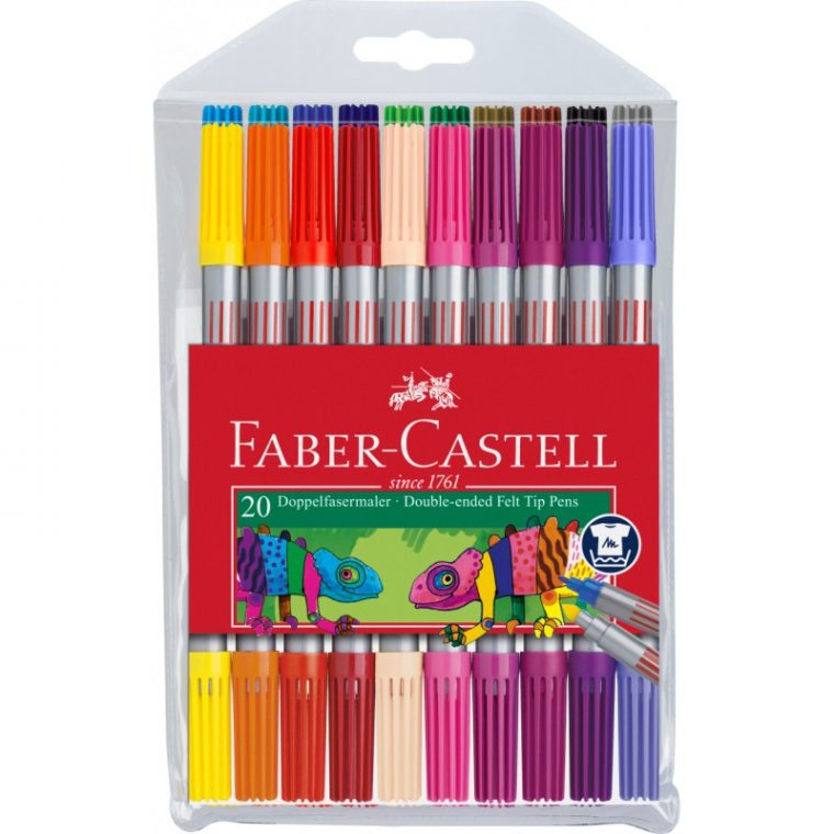 Feutres De Coloriage Double Pointes, Étui De 10/20 Faber encequiconcerne Feutres De Coloriage