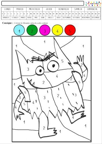 Le Monstre Des Couleurs Va À L'École : Coloriage Magique tout Cahier Coloriage Magique Le Monstre Des Couleurs Va À L'École : Coloriage Magique tout Cahier Coloriage Magique