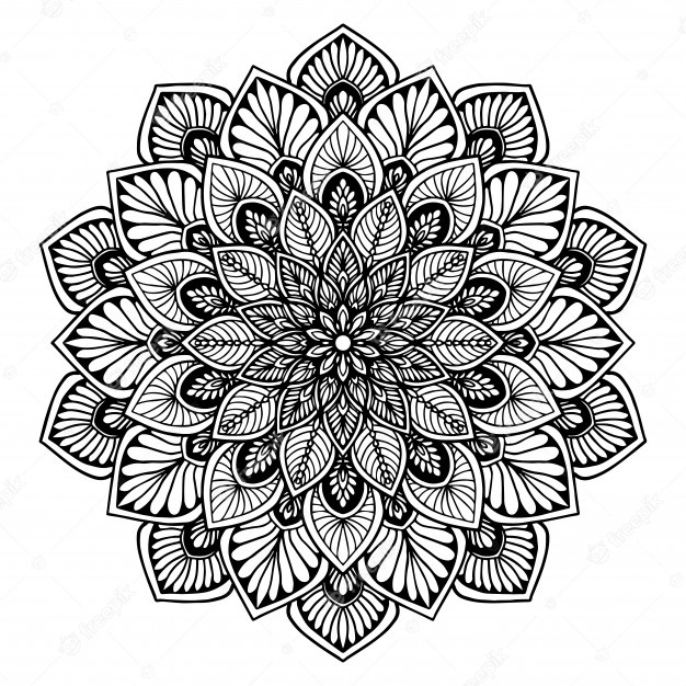Livre De Coloriage De Mandalas, Forme De Fleur, Thérapie concernant Livre Coloriage Mandala