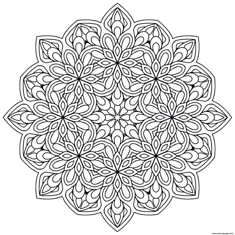 Mandala Zen Antistress Flowers 9 Coloring Pages Printable pour Coloriage Zen Adulte