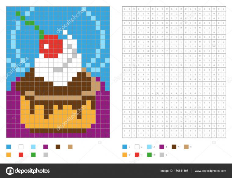 Pixel Art Des Dinosaures Caricaturaux — Image Vectorielle encequiconcerne Pixel Coloriage