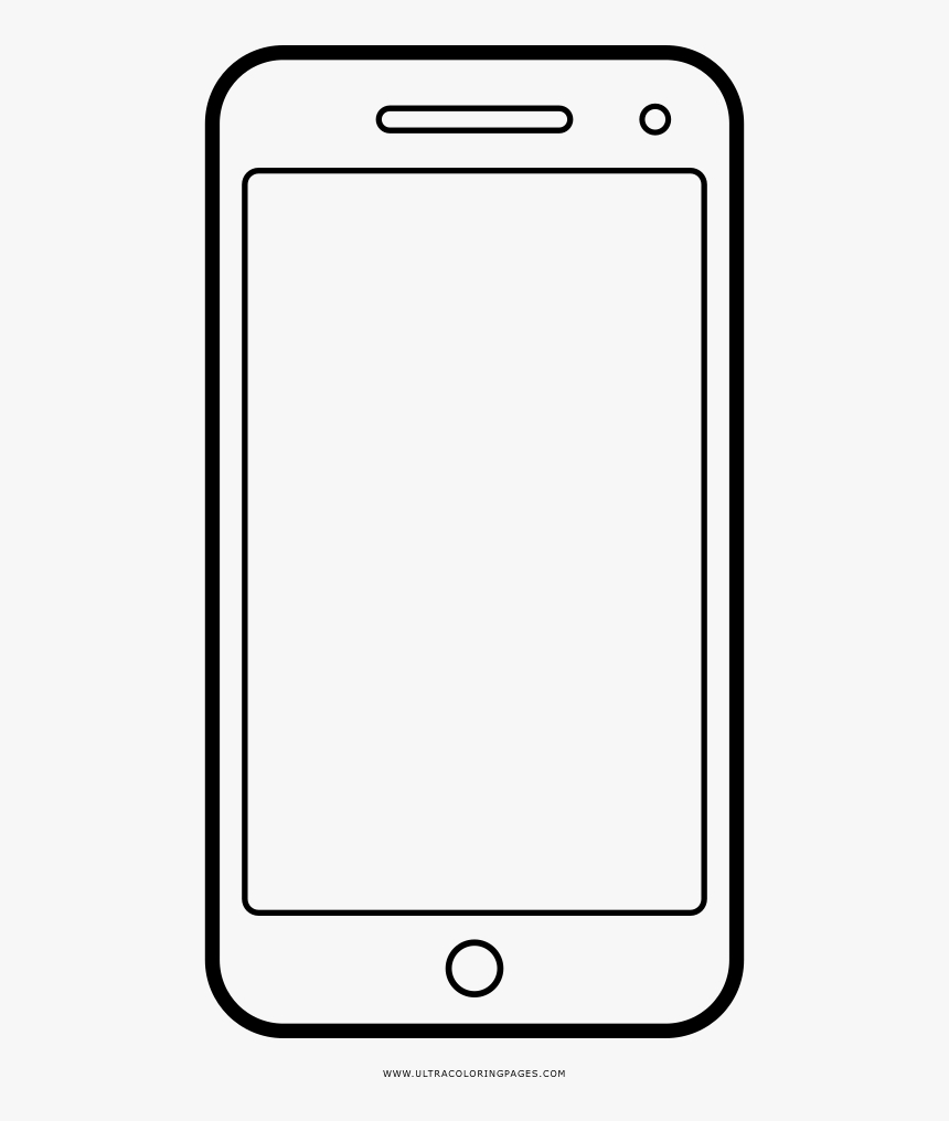 Smartphone Coloring Page - Mobile Phone, Hd Png Download dedans Coloriage Téléphone