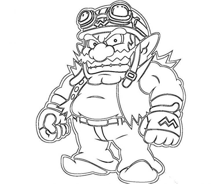 wario coloring page