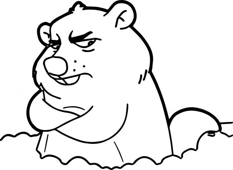 coloring page of a groundhog coloring page of a groundhog
