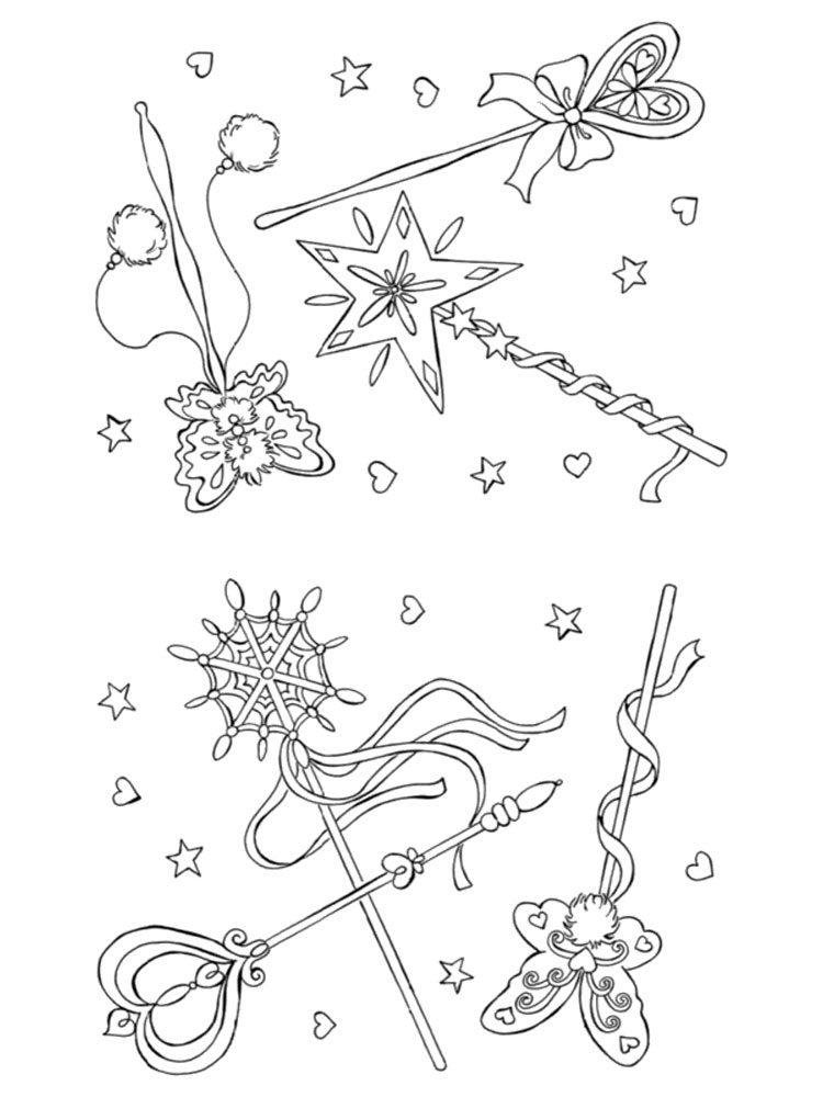 magic wand coloring page magic wand coloring page