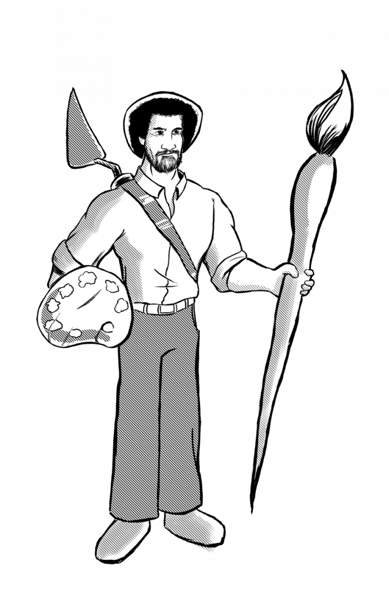bob ross coloring pages bob ross coloring pages