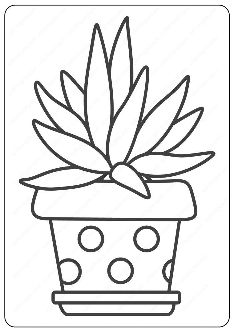 cute cactus coloring pages