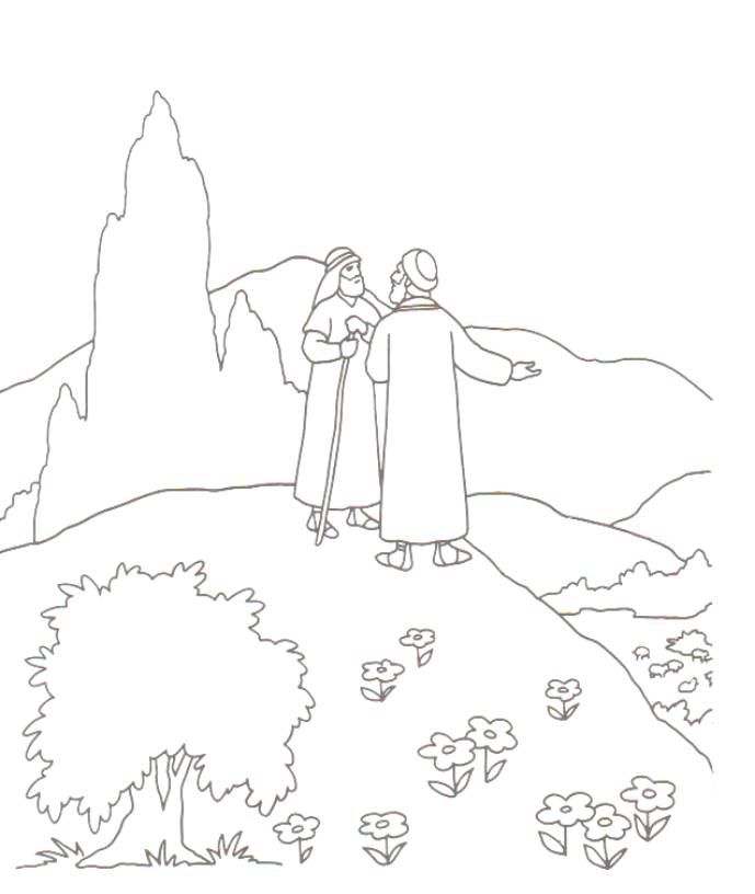abraham and lot coloring page