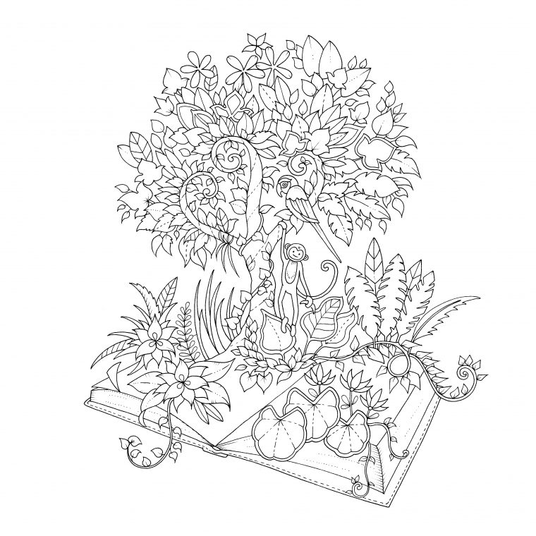 printable enchanted forest coloring pages