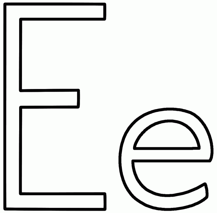 coloring page letter e coloring page letter e
