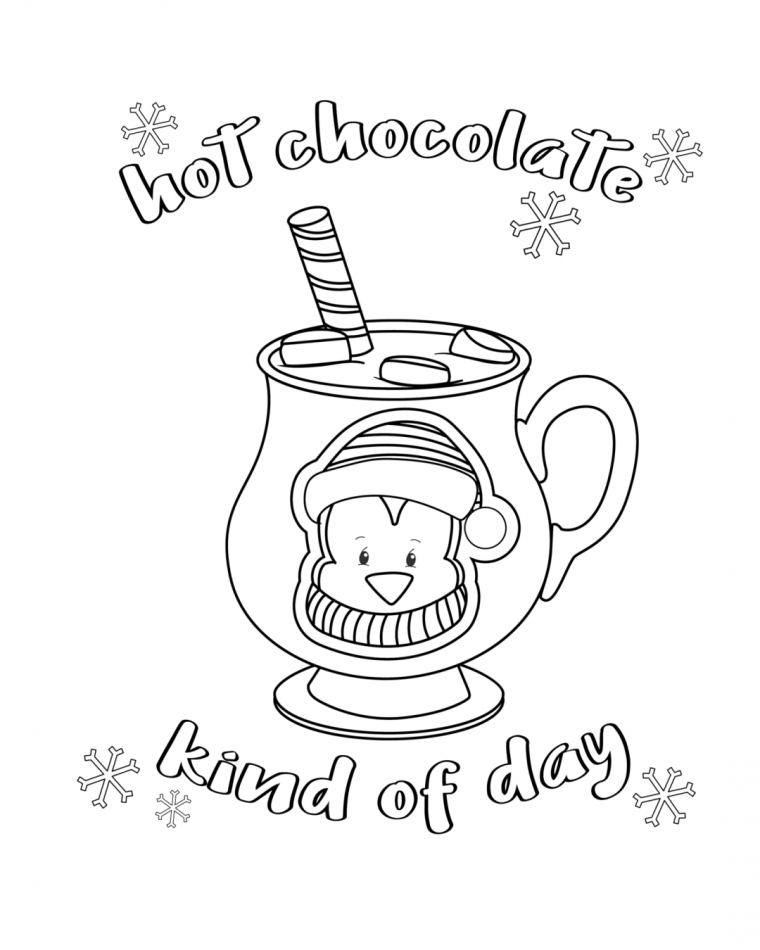 hot cocoa coloring pages hot cocoa coloring pages