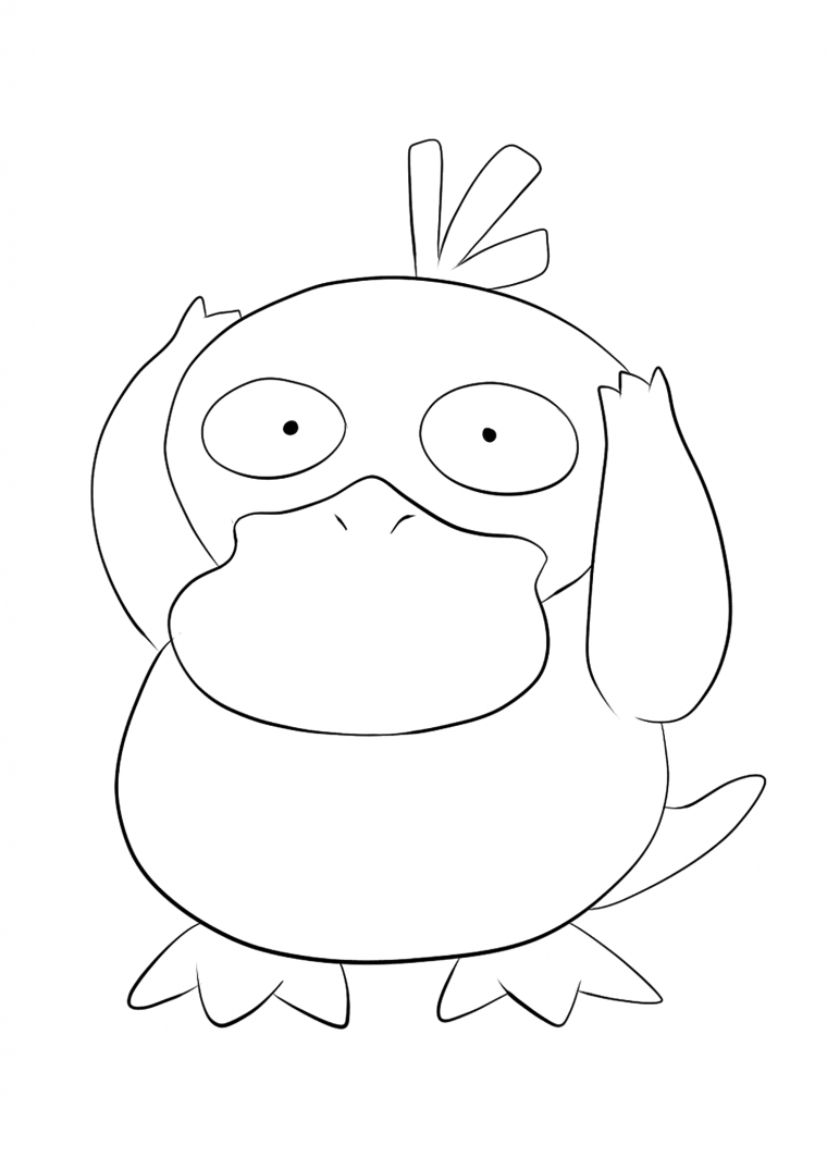 psyduck coloring page psyduck coloring page