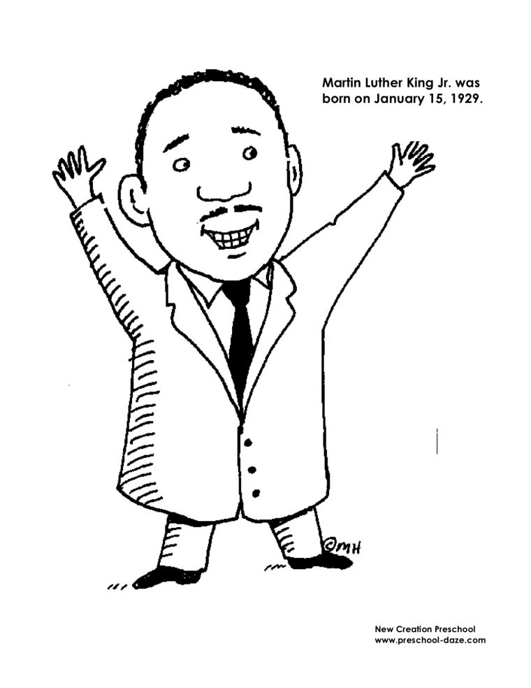 11 Best Images Of Mlk Worksheets For Kindergarten – Free serapportantà Martin Luther King Coloring Pages