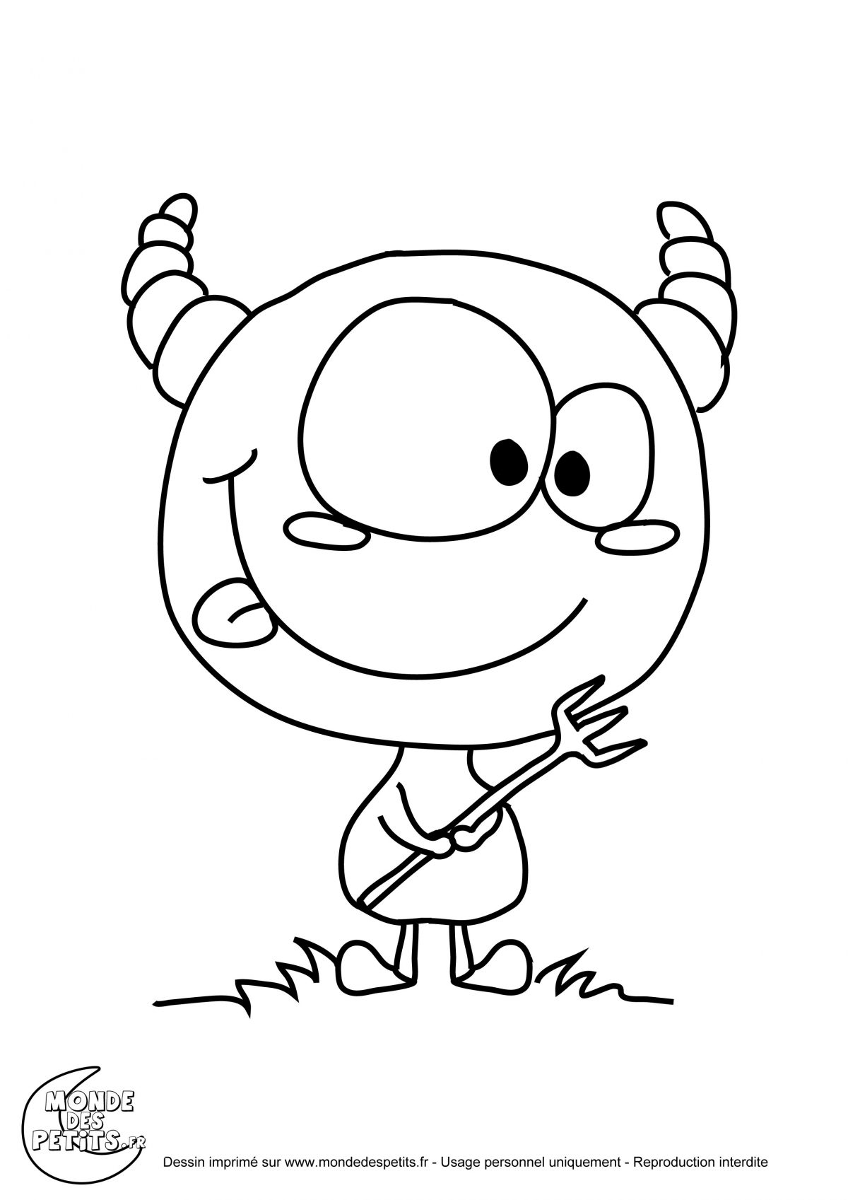 12 Dessins De Coloriage Diable À Imprimer Sur Laguerche pour Dessin