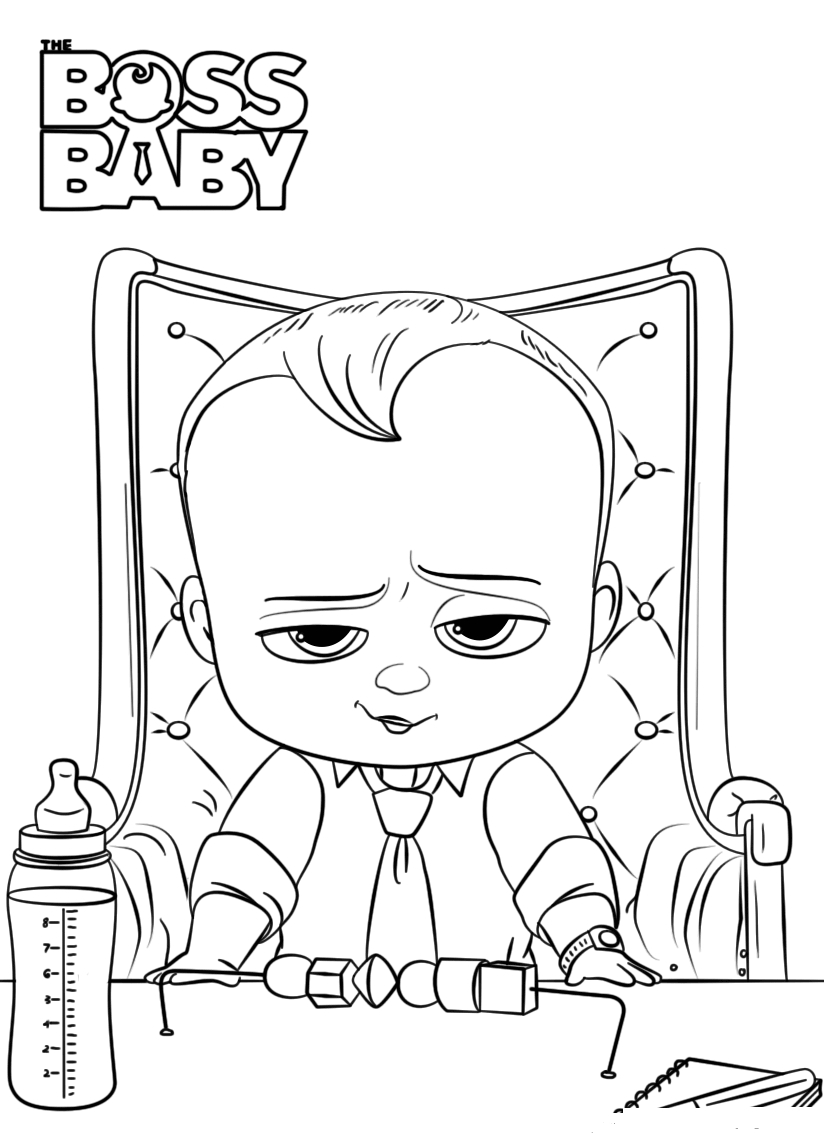 15 Free Printable The Boss Baby Coloring Pages serapportantà Coloriage Baby Boss À Imprimer